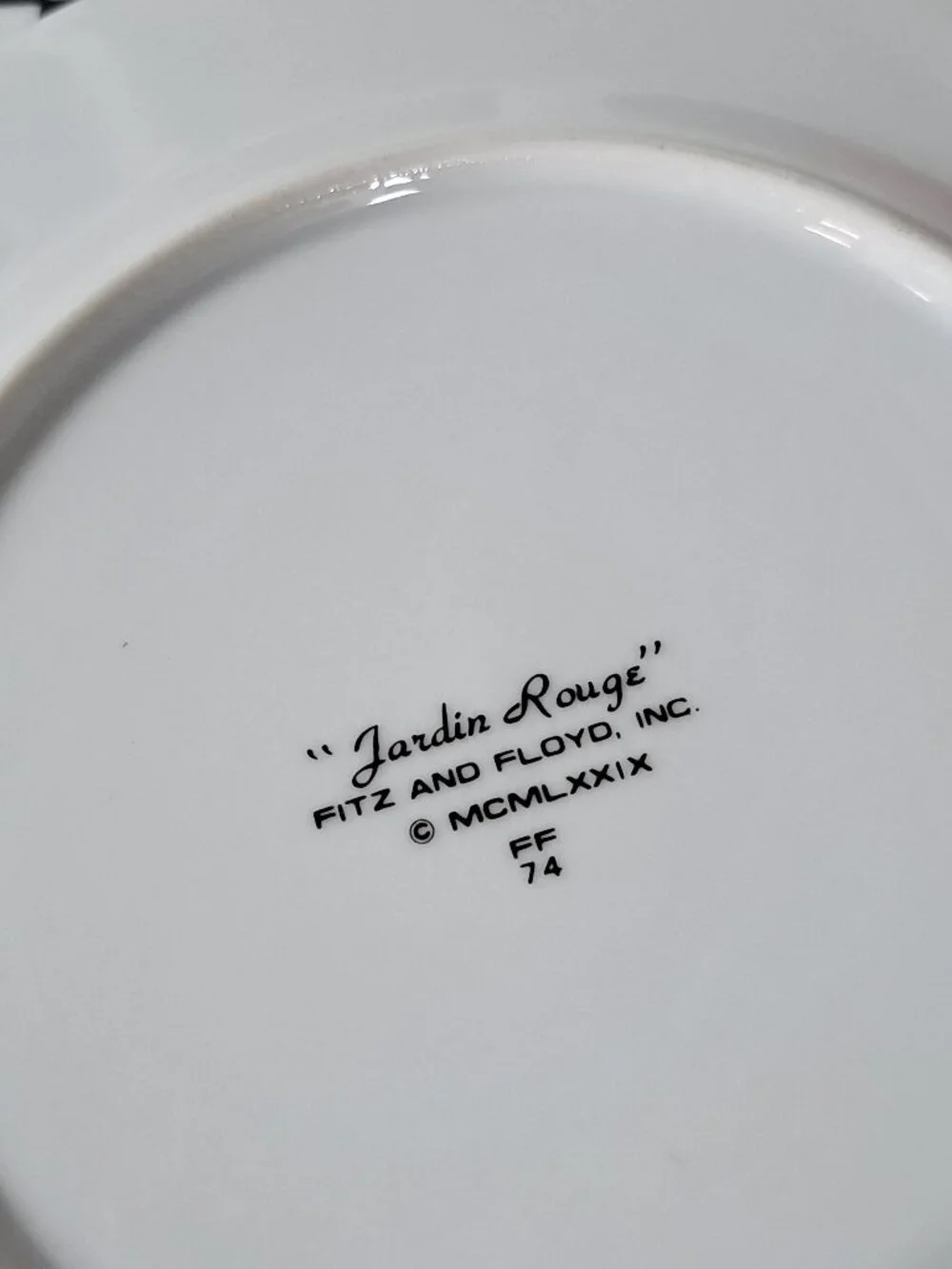 Vintage Fitz & Floyd Jardin Rouge side Bread plates Orchid Japan set of 3